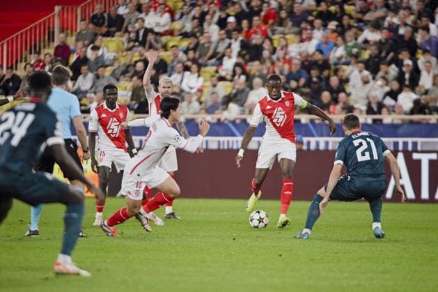 . AS Monaco vs Red Star Belgrade - Crvena Zvezda - UEFA Champions League in Stade Louis II, MONACO, on October 22, 2024. FOOTBALL: C1 - AS Monaco vs Red Star Belgrade - Crvena zvezda - UEFA Champions League - 10 22 24 FredDides Panoramic 