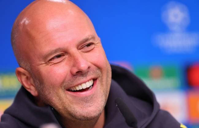 Liverpool FC - Pressekonferenz Champions League Leipzig, 22.10.2024, Red Bull Arena, Fußball, UEFA Champions League, Matchday-1, RB LEIPZIG vs.FC LIVERPOOL am 23 10 2024 , Pressekonferenz FC Liverpool , Im Bild: Trainer Manager Arne Slot (FC Liverpool) ,