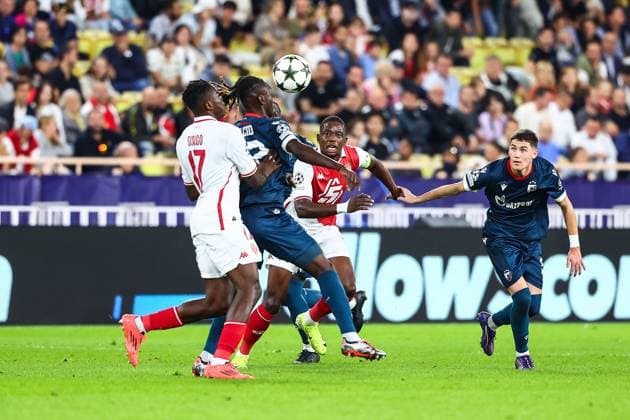 Fußball, CL, AS Monaco - Roter Stern Belgrad 22nd October 2024 - UEFA CHAMPIONS LEAGUE - J3 - SEASON 2024 2025 - AS MONACO vs CRVENA ZVEZDA - STADE LOUIS II zakaria (denis) in action during the game MONACO MONACO Copyright: xSPORTPIXPRESSx xFREDxPORCUx
