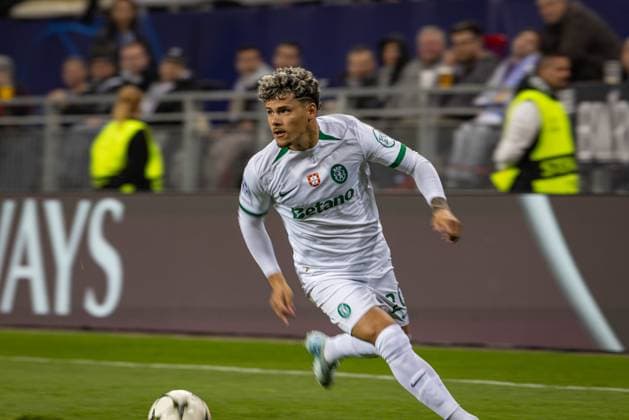 SOCCER - UEFA CL, Sturm vs Sporting KLAGENFURT,AUSTRIA,22.OCT.24 - SOCCER - UEFA Champions League, SK Sturm Graz vs Sporting CP. Image shows Maxi Araujo (Sporting Lissabon).  GEPAxpictures xMatthiasxTrinkl