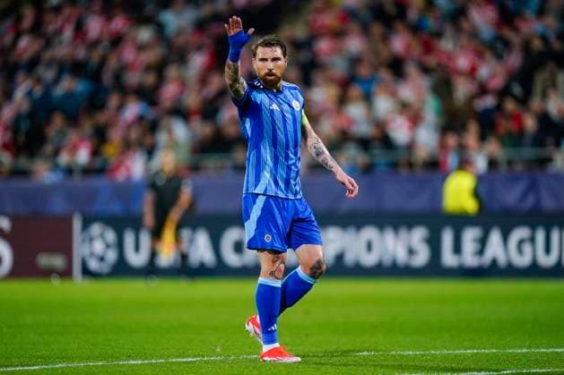 ESP: Girona FC v SK Slovan Bratislava. UEFA Champions League match. Date 3 Guram Kashia of Slovan Bratislava during the UEFA Champions League match, date 3 between Girona FC and SK Slovan Bratislava played at Montilivi Stadium on October 22, 2024 in Girona, Spain. kpng Copyright: xSergioxRuizx xImagox PS_241022_GIR_SLO_006
