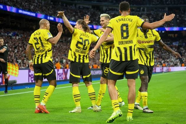 Tor zum 1:0 fuer Dortmund durch Donyell Malen (Dortmund 21), ESP, Real Madrid vs. Borussia Dortmund, Fussball, Champions-League, 3. Spieltag, Saison 2024 2025, 22.10.2024 ESP, Real Madrid vs. Borussia Dortmund, Fussball, Champions-League, 3. Spieltag, Saison 2024 2025, 22.10.2024 Madrid Copyright: xEibner-Pressefoto JoergxNiebergax EP_JNL