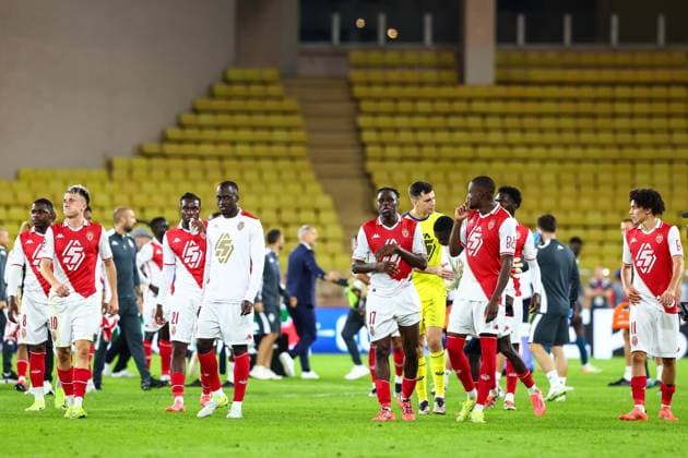 Fußball, CL, AS Monaco - Roter Stern Belgrad 22nd October 2024 - UEFA CHAMPIONS LEAGUE - J3 - SEASON 2024 2025 - AS MONACO vs CRVENA ZVEZDA - STADE LOUIS II The happiness of AS Monaco players after the game particularly singo (wilfried) thanks by zakaria (denis) MONACO MONACO Copyright: xSPORTPIXPRESSx xFREDxPORCUx
