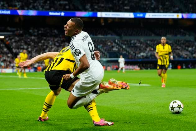 Real Madrid C.F. v Borussia Dortmund - UEFA Champions League 2024 25 League Phase MD3 Kylian Mbappe centre-forward of Real Madrid and France in action during the UEFA Champions League 2024 25 League Phase MD3 match between Real Madrid C.F. and Borussia Dortmund at Estadio Santiago Bernabeu on October 22, 2024 in Madrid, Spain. Madrid Spain  Copyright: xJosexBretonx originalFilename:bretonhernandez-realmadr241022_npuLE.jpg