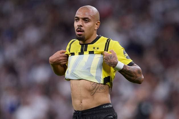 Donyell Malen of Borussia Dortmund Real Madrid v Borusssia Dortmund, La Liga, Football, Santiago Bernabeu Stadium, Madrid, Spain - 22 Oct 2024  Copyright: xRubenxAlbarran Shutterstockx 14805565h