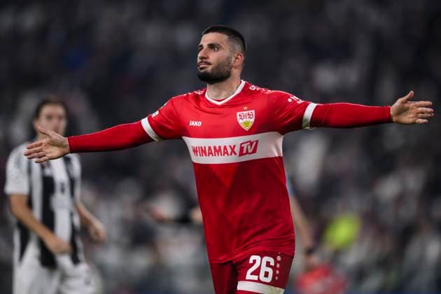 Juventus FC v VfB Stuttgart - UEFA Champions League Deniz Undav of VfB Stuttgart celebrates after scoring a goal later disallowed during the UEFA Champions League 2024 25 league phase football match between Juventus FC and VfB Stuttgart. Turin Italy Copyright: xNicolòxCampox