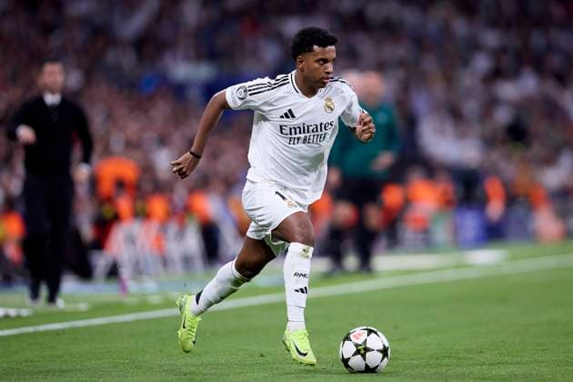 October 22, 2024, Madrid, Madrid, Spain: Rodrygo Goes of Real Madrid CF during the UEFA Champions League football match between Real Madrid CF and Borussia Dortmund at Santiago Bernabeu Stadium in Madrid, Spain, October 22, 2024 Madrid Spain - ZUMAa206 20241022_zsp_a206_052 Copyright: xRubenxAlbarranx
