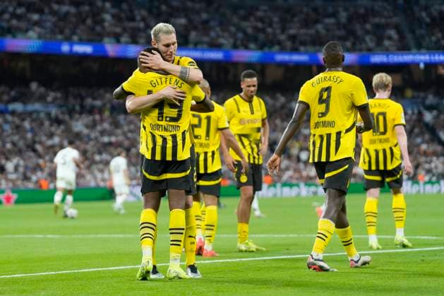 ESP: Real Madrid v Borussia Dortmund. UEFA Champions League. Date 3 Jamie Bynoe-Gittens of Borussia Dortmund during the UEFA Champions League match between Real Madrid and Borussia Dortmund played at Santiago Bernabeu Stadium on October 22, 2024 in Madrid, Spain. kpng Copyright: xCesarxCebollax xPRESSINPHOTOx PS_241022_RMA_BOR_635