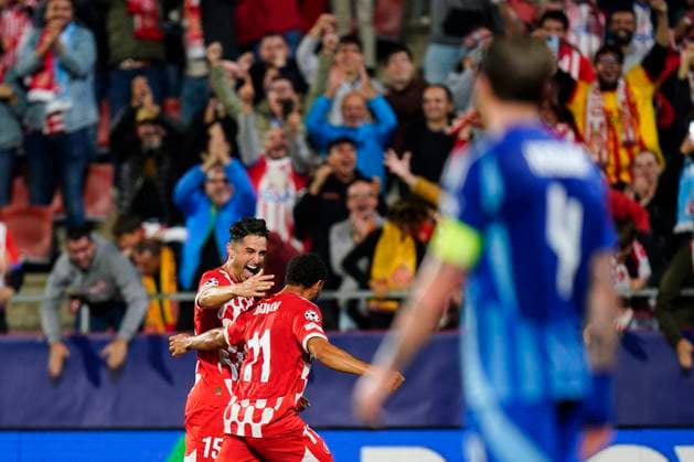 ESP: Girona FC v SK Slovan Bratislava. UEFA Champions League match. Date 3 Juanpe of Girona FC celebrates the 2-0 during the UEFA Champions League match, date 3 between Girona FC and SK Slovan Bratislava played at Montilivi Stadium on October 22, 2024 in Girona, Spain. kpng Copyright: xSergioxRuizx xImagox PS_241022_GIR_SLO_039