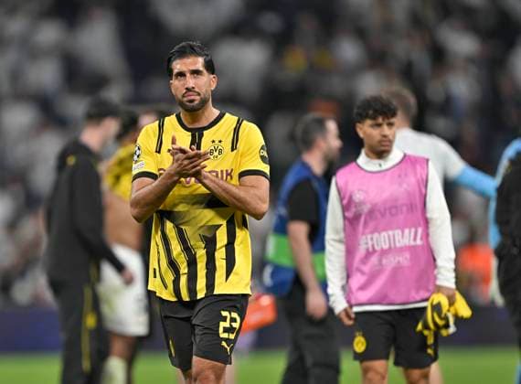 Sport Bilder des Tages 22.10.2024, Fussball UEFA Champions League 2024 2025, 3.Spieltag, Real Madrid - Borussia Dortmund, im Estadio Santiango Bernabeu in Madrid (Spanien), Emre Can (Borussia Dortmund) ist enttäuscht.