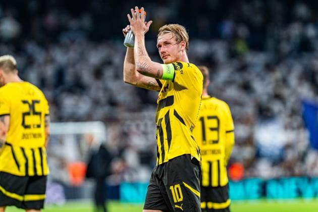 22.10.2024, Real Madrid vs. Borussia Dortmund, UEFA Champions League, 3. Spieltag Trauer und Enttäuschung bei Julian Brandt (Borussia Dortmund, 10) Copyright: xBahhoxKarax