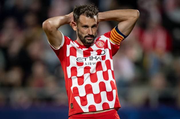 Cristian Stuani (Girona FC) look dejected during a UEFA Champions League match between Girona FC and Slovan Bratislava at Estadi Municipal de Montilivi in Girona, Girona, Spain, on October 22 2024. Photo by Felipe Mondino Copyright: x@FELIPExMONDINOx