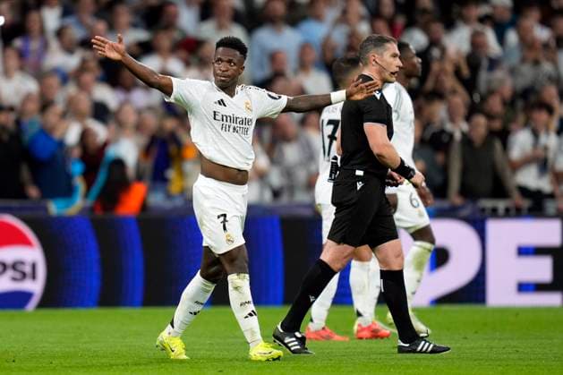 ESP: Real Madrid v Borussia Dortmund. UEFA Champions League. Date 3 Vinicius Junior of Real Madrid CF celebrates after scoring goal during the UEFA Champions League match between Real Madrid and Borussia Dortmund played at Santiago Bernabeu Stadium on October 22, 2024 in Madrid, Spain. kpng Copyright: xCesarxCebollax xPRESSINPHOTOx PS_241022_RMA_BOR_686