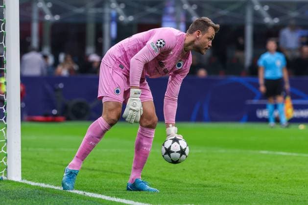 Simon Mignolet of Club Brugge KV seen in action during UEFA Champions League 2024 25 League Phase - Matchday3 football match between AC Milan and Club Brugge KV at San Siro Stadium Milan Italy on 22 October 2024. Milan Stadio San Siro Milan Italy Copyright: xEPhotopressx SP24-1018-019
