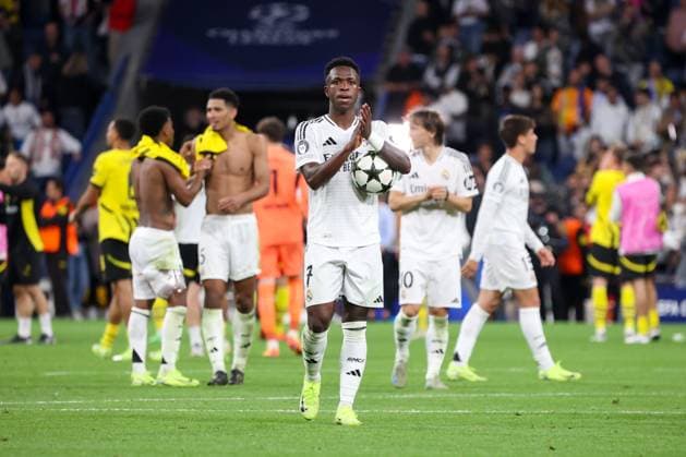 October 22, 2024, Madrid, Spain: Vinicius Jr. during a Champions League match. Real Madrid defeated Borussia Dortmund 5-2 tonight at the Santiago Bernabeu Stadium in the UEFA Champions League. Madrid Spain - ZUMAs197 20241022_aaa_s197_637 Copyright: xDavidxCanalesx