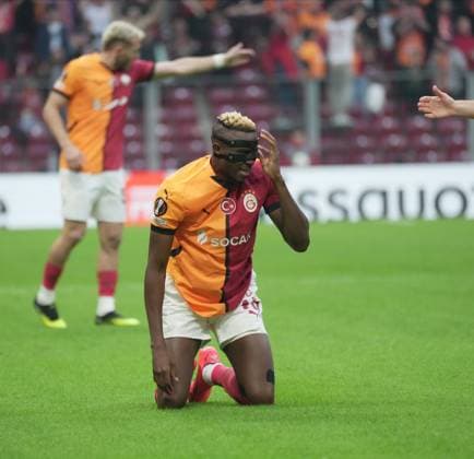 Victor Osimhen during Galatasaray - IF Elsborg UEFA Europe League match at Rams Stadium in Istanbul, Turkey, on 23 October 2024. ( Copyright: DepoxPhotos 18485482