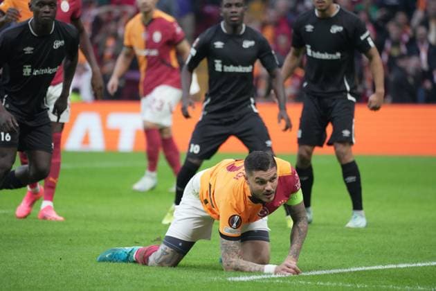Mauro Icardi of Galatasaray during the UEFA Europa League 2024 25 League Phase MD3 match between Galatasaray A.S. and IF Elfsborg at Rams Park on October 23, 2024 in Istanbul, Turkey. Istanbul Turkey Copyright: xSeskimphotox Gsaray_Elfsborg_231024 (99)
