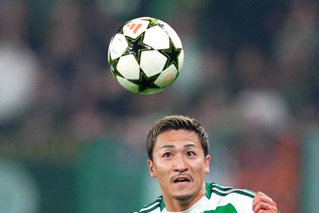 Celtic s Daizen Maeda during the Uefa Champions League soccer match between Atalanta BC and Celtic FC at Gewiss Stadium in Bergamo, north Italy - Wednesday , October 23 , 2024. - Soccer .  Copyright: xSpada LaPressex