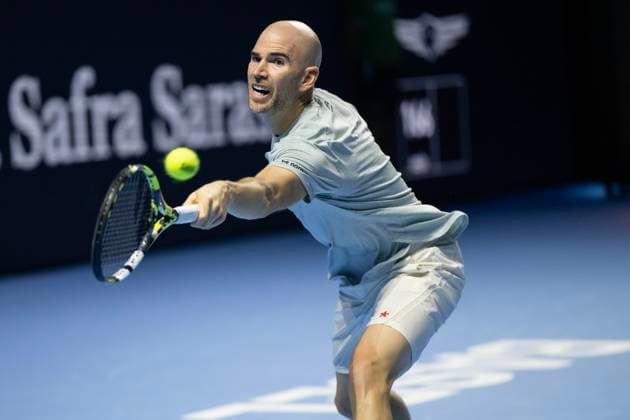 23rd October 2024; St. Jakobshalle, Basel, Switzerland; ATP, Tennis Herren 500 Swiss Indoors Basel Tennis, Day 3; Adrian Mannarino (FRA) in action against Stan Wawrinka (SUI) in the round of 32  ActionPlus12706551 DavidxEmm