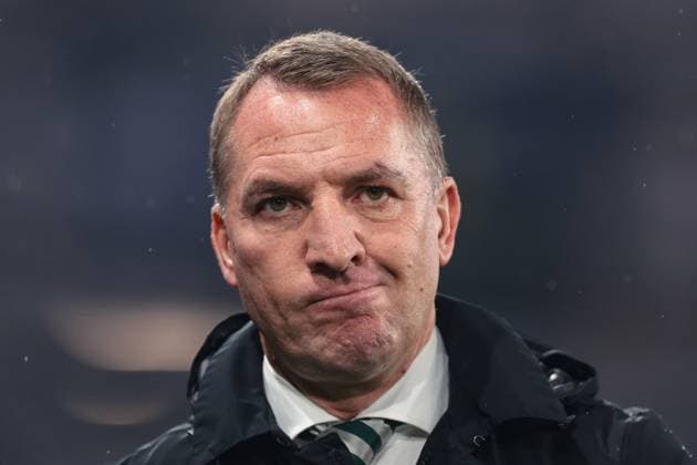 Bergamo, Italy, 23rd October 2024. Brendan Rodgers Head coach of Celtic reacts prior to kick off in the UEFA Champions League match at Stadio di Bergamo, Bergamo. Picture credit should read: Jonathan Moscrop Sportimage EDITORIAL USE ONLY. No use with unauthorised audio, video, data, fixture lists, club league logos or live services. Online in-match use limited to 120 images, no video emulation. No use in betting, games or single club league player publications. SPI-3389-0004