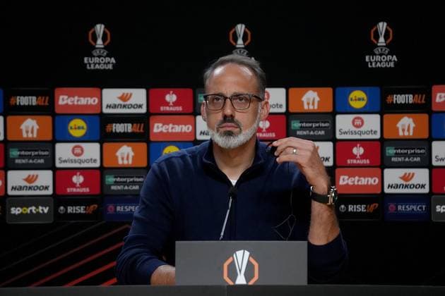 PRT, UEFA Europa League, FC Porto vs Hoffenheim 23.10.2024, Estadio Do Dragao, Porto, PRT, UEFA Europa League, FC Porto vs Hoffenheim , im Bild Pressekonferenz mit Trainer Pellegrino Matarazzo (Hoffenheim)