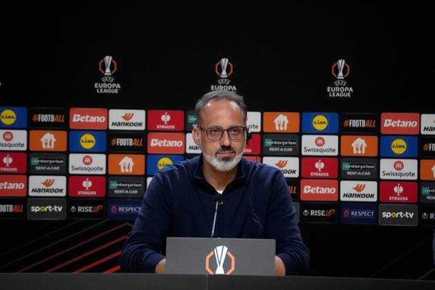 PRT, UEFA Europa League, FC Porto vs Hoffenheim 23.10.2024, Estadio Do Dragao, Porto, PRT, UEFA Europa League, FC Porto vs Hoffenheim , im Bild Pressekonferenz mit Trainer Pellegrino Matarazzo (Hoffenheim)