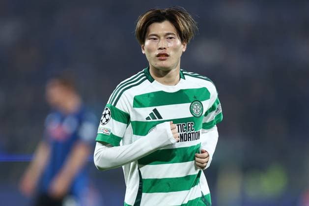 Kyogo Furuhashi of Celtic Atalanta v Celtic, UEFA Champions League, Group Stage, Football, Gewiss Stadium, Bergamo, Italy, 23 Oct 2024 EDITORIAL USE ONLY No use with unauthorised audio, video, data, fixture lists, club league logos or live services. Online in-match use limited to 120 images, no video emulation. No use in betting, games or single club league player publications.  Copyright: xMarcoxCanoniero Shutterstockx 14801628ay