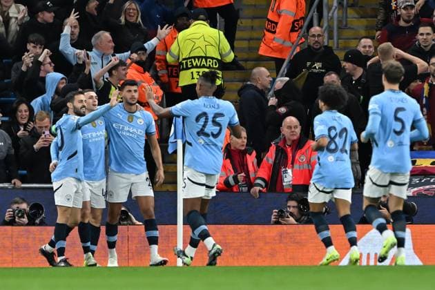 UEFA Champions League, League Stage Manchester City v Sparta Prague Phil Foden of Manchester City celebrates his goal to make it 1-0 Manchester City during the UEFA Champions League, League Stage Manchester City v Sparta Prague at Etihad Stadium, Manchester, United Kingdom, 23rd October 2024 (Photo by Cody Froggatt News Images) Manchester Etihad Stadium Manchester United, ManU Kingdom Copyright: xCodyxFroggatt NewsxImagesx