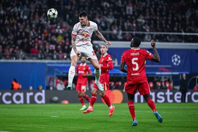 23.10.2024, Fussball, Champions League, 3. Spieltag, Saison 2024 2025, RB Leipzig - Liverpool FC, Lois Openda (RB Leipzig) xRHR-FOTO TKx Copyright: RHR-FOTOx RHR-FOTO TK