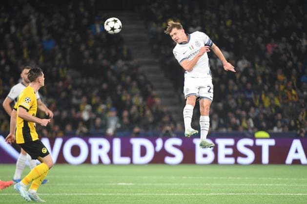 23.10.2024, Bern, Stadion Wankdorf, Uefa Champions League: BSC Young Boys - Inter Mailand, 23 Nicolo Barella (Mailand). Bern Stadion Wankdorf Bern Switzerland Copyright: xJustPictures.ch ManuelxWinterbergerx jp-de-MaWi-MWI_2727A