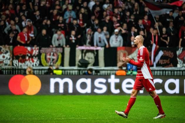 Ludovic Ajorque (Stade Brestois) FOOTBALL : Stade Brestois vs Bayer Leverkusen - Ligue des Champions - 3ére Journée - 23 10 2024 BaptisteAutissier Panoramic 