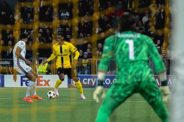 Bern, Switzerland, October 23st 2024: Joel Monteiro (77 YB) during the UEFA Champions League football match between BSC Young Boys and FC Internazionale at Stadion Wankdorf in Bern, Switzerland. Philipp Kresnik (Philipp Kresnik Kresnikphotographie SPP) Copyright: xPhilippxKresnikx xKresnikphotographiex xSPPx spp-en-PhKrKrSp-_KRE7969-Verbessert-RR