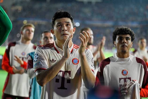 enttaeuschung bei den Spielern nach Spielende, Min-jae Kim 3 (FC Bayern Muenchen), FC Barcelona, Barca vs. FC Bayern Muenchen, Champions League, Fussball, 3. Spieltag, 23.10.2024 Barcelona Katalonien Spanien