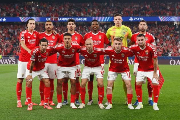 Benfica team group, Mannschaftsbild, Totale line-up (Benfica), OCTOBER 23, 2024 - Football Soccer : UEFA Champions League league phase match day 3 between SL Benfica 1-3 Feyenoord at the Estadio do SL Benfica in Lisbon, Portugal. Noxthirdxpartyxsales  (270942863)