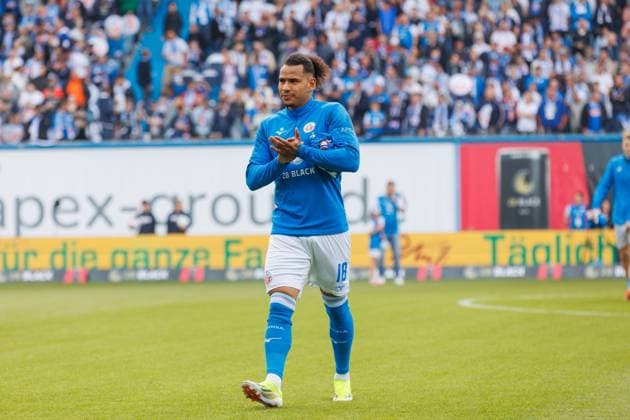 Juan Jose Perea Mendoza (Rostock); GER, FC Hansa Rostock vs. SC Paderborn, Fussball, 2. Bundesliga, 34.Spieltag, Spielzeit 2023 2024, 19.05.2024 DFL REGULATIONS PROHIBIT ANY USE OF PHOTOGRAPHS AS IMAGE SEQUENCES AND OR QUASI-VIDEO, @ Andy Bünning Rostock Ostseestadion Mecklenburg - Vorpommern Deutschland