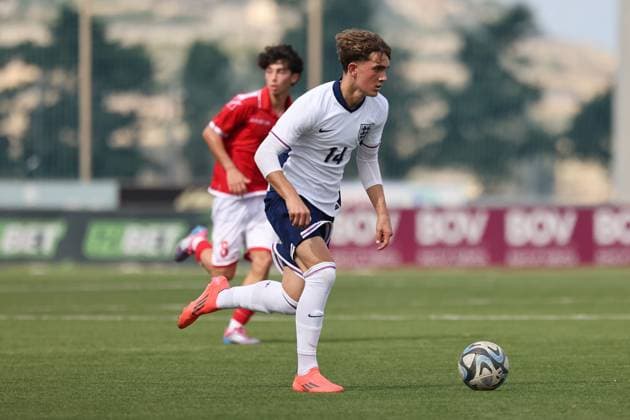 TA™ QALI, MALTA - OCTOBER 24: Max Dowman of England is in action during the UEFA European Under-17 Championship 2025 Group 1 qualifying soccer match between England and Malta at the Centenary Stadium, Ta™ Qali, Malta on October 24, 2024. England v Malta - Under-17 Championship UEFA Qualifying 2025 UEFA_U17_QLFY_25