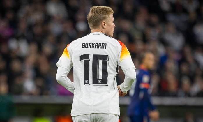 Munich, Germany. 14th Oct 2024. Jonathan Burkardt (DFB) Germany - Netherlands Deutschland - Niederlande 14.10.2024