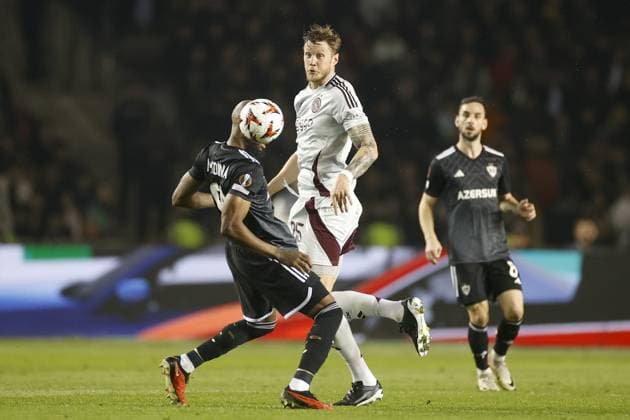 BAKOE, 24-10-2024, Tofiq Bahramov Stadium , season 2024 2025 , Europa League match between FK Qarabag and Ajax . Ajax player Wout Weghorst Qarabag - Ajax  x26552872x Copyright: