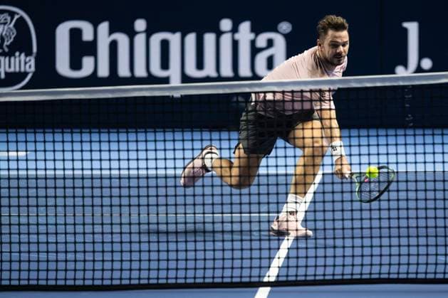 24th October 2024; St. Jakobshalle, Basel, Switzerland; ATP, Tennis Herren 500 Swiss Indoors Basel Tennis, Day 4; Stan Wawrinka (SUI) in action against Ben Shelton (USA) in the second round  ActionPlus12706807 DavidxEmm