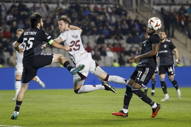 BAKOE, 24-10-2024, Tofiq Bahramov Stadium , season 2024 2025 , Europa League match between FK Qarabag and Ajax . Ajax player Wout Weghorst Qarabag - Ajax  x26552921x Copyright: