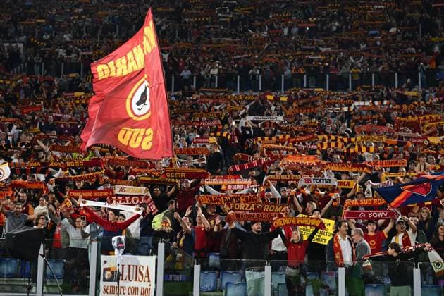 CALCIO - UEFA Europa League - AS Roma vs FC Dynamo Kyiv Supporters of A.S. Roma during the UEFA Europa League 2024 25 League Phase MD3 match between A.S. Roma and Dynamo Kyiv at Olympic Stadium on October 24, 2024 in Rome, Italy. Rome Italy  Copyright: xIPAxSport ABACAx
