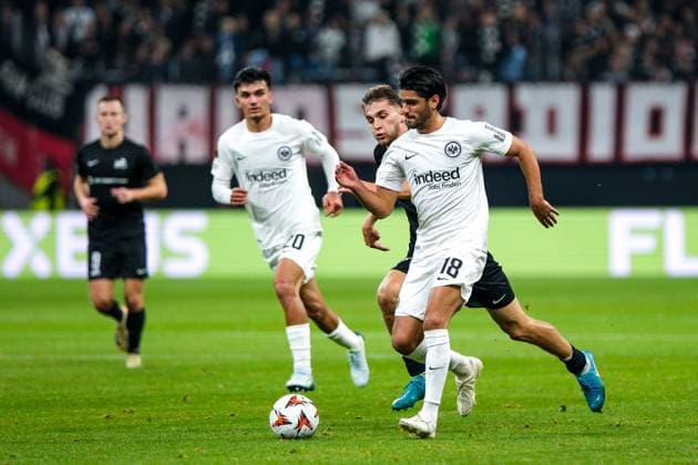 Mahmoud Dahoud (Eintracht Frankfurt, 18) am Ball, GER, Eintracht Frankfurt vs. Rigas FS, Fussball, UEFA Europa League, 3. Spieltag, Spielzeit 2024 25, 24.10.2024. GER, Eintracht Frankfurt vs. Rigas FS, Fussball, UEFA Europa League, 3. Spieltag, Spielzeit 2024 25, 24.10.2024. Frankfurt Copyright: xEibner-Pressefoto FlorianxWieganx EP_FWD