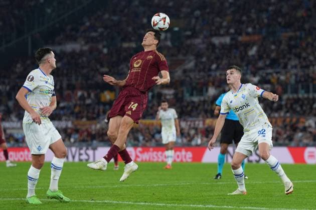 Roma s Eldor Shomurodov during the UEFA Europa League single group between Roma and Dinamo Kiev at the Olympic Stadium in Rome, Italy - Thursday 24 October 2024 - Soccer  Copyright: xAlfredoxFalcone LaPressex