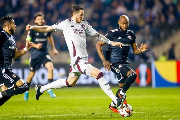 BAKOE, 24-10-2024, Tofiq Bahramov Stadium , season 2024 2025 , Europa League match between FK Qarabag and Ajax . Ajax player Wout Weghorst Qarabag - Ajax  x26553351x Copyright: