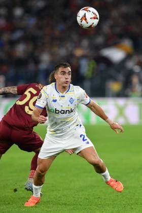 Soccer, Europa League first qualifying round , Roma v Dynamo Kiyv Kostyantyn Vivcharenko of Dynamo Kyiv during the Europa League first qualifying round - 3rd leg match between Roma v Dynamo Kiyv at Olympic stadium, Italy, Oct 24th, 2024. Imago-Images Emmefoto Copyright: xImago-Images Emmefotox