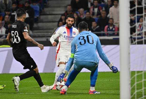 Said Benrahma (lyon) FOOTBALL: Olympique Lyonnais vs Besiktas - 24 10 2024 FredericChambert Panoramic 