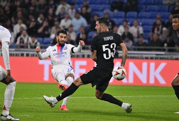 Said Benrahma (lyon) FOOTBALL: Olympique Lyonnais vs Besiktas - 24 10 2024 FredericChambert Panoramic 