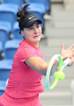October 25, 2024, Tokyo , Japan - Canada s Bianca Andreescu returns the ball against Katie Boulter of Britain at the quarter final match of the Toray Pan Pacific tennis tournament at the Ariake Colosseum in Tokyo on Friday, October 25, 2024. Boulter defeated Andreescu. (photo by Yoshio Tsunoda AFLO) Noxthirdxpartyxsales  (0775216897st)