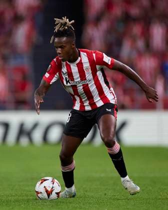 Athletic Club v SK Slavia Prague - Europa League 2024 25 League Phase Nico Williams of Athletic Club in action during the Europa League match between Athletic Club and SK Slavia Prague at San Mames on October 24, 2024, in Bilbao, Spain. Bilbao San Mames Basque Country Spain RL_ATHvRCDE_000050 Copyright: xRicardoxLarreinax