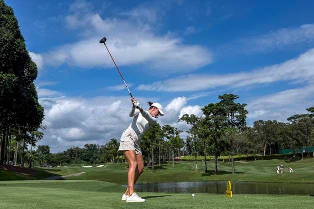 KUALA LUMPUR, - OCTOBER 25: Nataliya Guseva play a shot during the second round of the 2024 LPGA, Golf Damen Maybank Championship held at Kuala Lumpur Golf and Country Club in Kuala Lumpur, Malaysia on October 25, 2024, (Photo by Hazrin Yeob Men Shah Icon Sportswire) GOLF: OCT 25 LPGA Maybank Championship EDITORIAL USE ONLY Icon3782410250002
